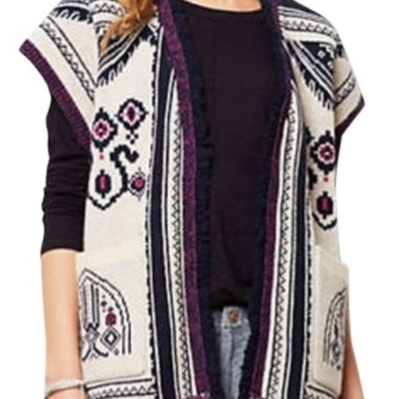 {Anthro} Angel of the North Lamalime Sweater Vest - Picture 2 of 6